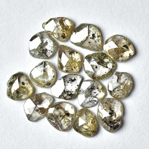 Diamant rond taillé en rose de couleur de mélange lâche naturel pour la fabrication de bijoux - Product Image 6