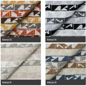 Tela de poliéster de alta calidad con textura de terciopelo para muebles, tapicería suave de poliéster, tela tejida para sofá, jacquard bordado de peso medio. - Product Image 6