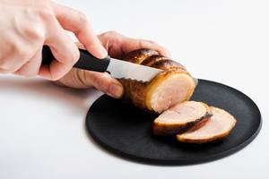 Fabriqué au japon couteau de cuisine à bord dentelé avec gaine manche ergonomique couteau CHOPLATE - Product Image 4