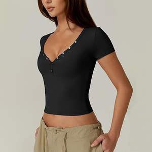 เสื้อยืดแขนสั้นสำหรับผู้หญิง2025วิ่งมาราธอนผ้าโพลีเอสเตอร์แห้งเร็วสำหรับฤดูร้อน - Product Image 1