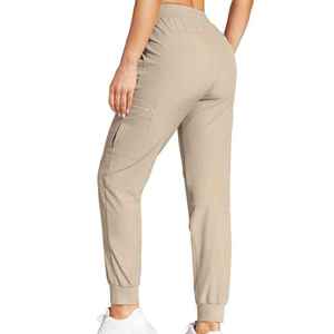 Pantalones de Jogger para mujer Tela elástica suave Cintura con cordón Ajuste cómodo para el Salón del hogar Viajes o Fitness - Product Image 4