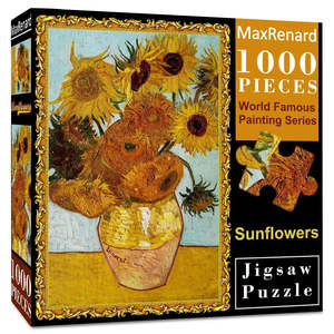 Puzzle personnalisé de 1000 pièces, jouet éducatif, Les Girasoles sur des tables anciennes, en carton et papier, taille personnalisable - Product Image 1