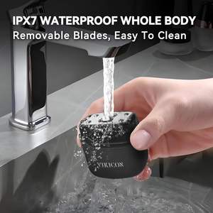 Rasoir électrique portable compact pour hommes, tondeuse à barbe étanche avec double lame flottante pour un rasage précis - Product Image 3