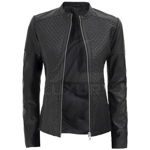 Low Price Women <b>Genuine</b> <b>Leather</b> <b>Jackets</b> Knitted Customized Colors & Sizes High Quality Eco-Friendly in Bulk Quantity - Product Image 1