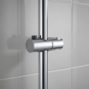 Support de barre de <span class=keywords><strong>douche</strong></span> <span class=keywords><strong>universel</strong></span> en ABS chromé, réglable pour tube coulissant de 19 à 25 mm, pièce de rechange - Product Image 1