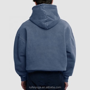 Sudadera con capucha personalizada para hombre, lisa, extragrande, unisex, de forro polar, con logotipo impreso, bordado, lavada, de peso pesado, para venta al por mayor - Product Image 6