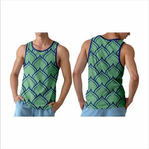 Logo personnalisé hommes débardeurs Vintage respirant Fitness Gym entraînement musculaire coton coupe sans manches côtes haut en tricot dernier imprimé - Product Image 6