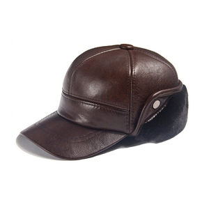 Gorras de Béisbol de Cuero Impermeables y Cálidas de la Mejor Calidad para Adultos, Servicio OEM ODM, 6 Paneles, Decoración de Perlas, Hebilla Metálica Personalizada - Product Image 3