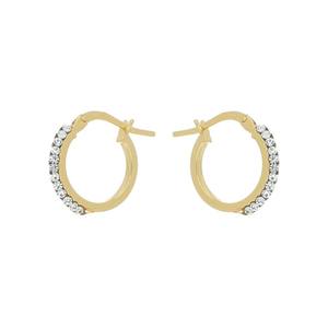 Pendientes de Aro de 10 mm Hechos en Italia para Mujer, de Alta Calidad, Chapados en Oro de 18 Quilates, Plata de Ley 925, Venta al por Mayor - Product Image 2