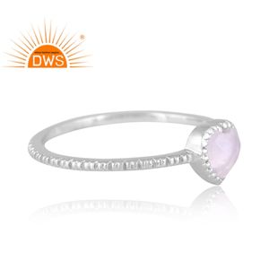 Meilleure qualité 925 argent Sterling naturel arc-en-ciel lune pierre gemme coeur Design bague fabricant de bijoux personnalisés - Product Image 3