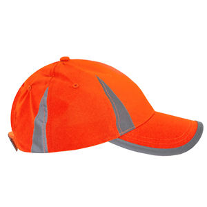 Casquette de baseball fluorescente à rayures de sécurité haute visibilité, réfléchissante, couleur, logo et design personnalisés, casquette de sécurité de travail de qualité supérieure - Product Image 3
