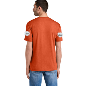 T-shirt de sport pour homme en maille respirante, anti-UV, à séchage rapide, absorbant la transpiration, coupe ample, col rond, logo personnalisé sur le devant, écologique - Product Image 1