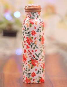 ขวดน้ำทองแดงบริสุทธิ์พร้อมฝาปิดสำหรับดื่มใช้ส่วนตัวดีไซน์เนอร์ทำด้วยมือระดับพรีเมียมเป็นมิตรต่อสิ่งแวดล้อม - Product Image 2