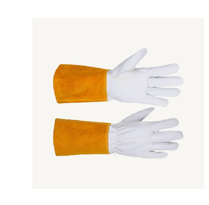 อาร์กอน MiG TIG แยก cowhide ถุงมือเชื่อมอุตสาหกรรมป้องกันความปลอดภัยเสริมปาล์มทนความร้อน - Product Image 6