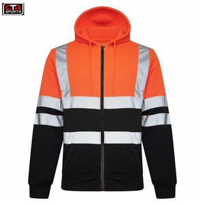 เสื้อแจ็คเก็ตซิปสะท้อนแสงกันน้ำสำหรับผู้ชายไซส์ใหญ่ เหมาะสำหรับงานก่อสร้างและงานอื่นๆ ขายส่ง - Product Image 5