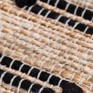 Alfombra tejida de algodón moderna, estampados geométricos de tejido plano de tonos neutros suaves para interiores urbanos de la Nueva Era disponibles al por mayor - Product Image 4