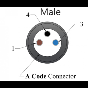 M8 A Código Ángulo macho 90 grados 3 pines con 3*0,34 mm2 PVC Un-Blindado Negro Cable-10Mtr de proveedor indio - Product Image 5