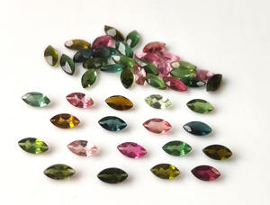 Natural Multi turmalina 2x4mm-4x8mm Marquesa corte facetado piedra preciosa suelta para la fabricación de joyas - Product Image 4