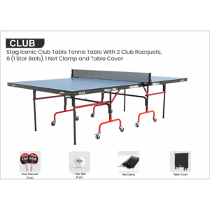 Stag Iconic Club Professional Full-Size Moveable <b>Table</b> <b>Tennis</b> Set MDF Material Full-Size <b>Table</b> <b>Foldable</b> Feature - Product Image 2
