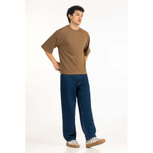 Camiseta de Hombre, Talla Grande, Color Sólido, 100% Algodón, Manga Corta, Cuello Redondo, Informal, Transpirable, Tejido Jersey, 220g - Product Image 4