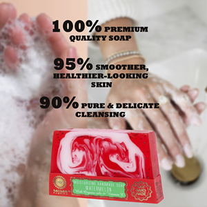 Watermelon <b>Soap</b> Bar Fresh Hydration Clean Soft Skin Formula Glycerin Base Almond Olive Oil Private Label OEM Bulk Supply - Product Image 2