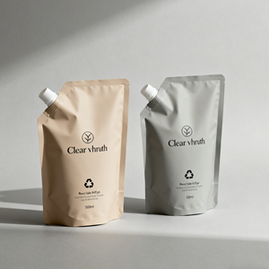 Liquid Soap Matte Stand Up <b>Pouch</b> with Corner Spout - Heavy Duty <b>Laminated</b>, <b>Laminated</b> PET/PE, Bulk & Retail, Vietnam - Product Image 1