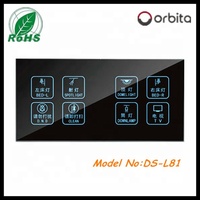 Panneau de verre de haute qualité Smart Wall Touch Switch Crystal Hotel Compatible Dry Contact Touch Screen Switch