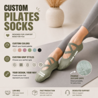 Chaussettes de Pilates personnalisées avec logo, haute qualité, faible MOQ, livraison rapide, douces et confortables, design sur mesure
