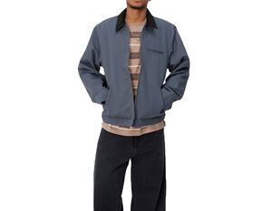 เสื้อแจ็กเก็ตทำงานผ้าฝ้ายทอลายทแยงสำหรับผู้ชายเสื้อแจ็กเก็ตผ้าใบโลโก้ตามสั่ง - Product Image 4