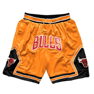 Short de l'équipe de basket-ball américaine à vente chaude Short en maille brodée avec poches - Product Image 3