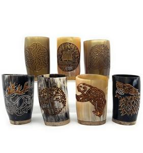 Alta calidad Animal-estilo tallado Natural beber cuerno vidrio hecho a mano para cerveza agua pulida hogar inspirado India al por mayor - Product Image 1