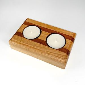 Portavelas artesanal único Artesanía de resina de madera Accesorio artístico para el hogar Pieza de Arte de resina decorativa - Product Image 3