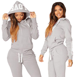 Custom Women's Fashion Track Suits Eco friendly Hooded Jogging Sweat Suits with Logo Ladies Sports Wear Hoodies <b>Sweatpants</b> <b>Set</b> - Product Image 1