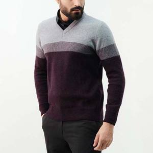 เสื้อสเวตเตอร์แบบสวมหัวคอกลมแขนยาวผ้าแจ็คการ์ดของผู้ชายเสื้อถักออกแบบได้ตามต้องการสำหรับฤดูหนาว - Product Image 2