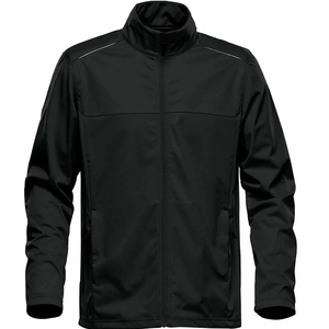 Veste softshell en polyester imperméable pour garçons coupe-vent zippé couleur unie design et logo personnalisés vente en gros - Product Image 4