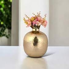 Jarrones de metal dorado modernos para flores Decoración de centro de mesa elegante para banquetes Hoteles Bodas y eventos especiales - Product Image 5