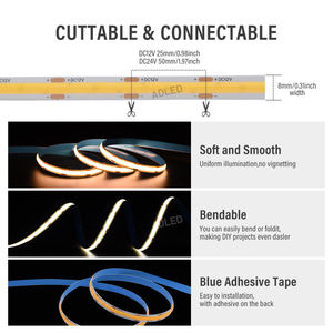 Iluminación LED COB de Carrete a Carrete, 5M, DC24V, 10W/M, IP20, con Alto CRI, para Letreros Comerciales, Letras 3D e Iluminación de Vitrinas, en Existencia - Product Image 4