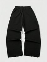 Pantalon de jogging ample et décontracté pour homme en sergé 100 % coton délavé, léger, respirant et écologique, style streetwear