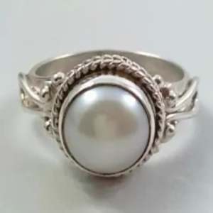 Anillo Boho Hecho a Mano en Plata de Ley 925 con Perla de Agua Dulce, Regalo Perfecto para Ella en su Cumpleaños o Aniversario - Product Image 5