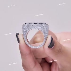 Anillo Moderno con Incrustaciones de Diamantes de Imitación VVS, Estilo Trébol, Plata 925, Anillo de Declaración con Corte Baguette - Product Image 4