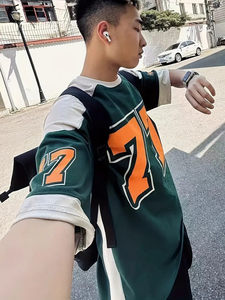 Magliette con serigrafia <span class=keywords><strong>Hip</strong></span> <span class=keywords><strong>Hop</strong></span> personalizzate magliette traspiranti a asciugatura rapida in Mesh squadrata da calcio abbigliamento da basket maglia da calcio <span class=keywords><strong>T</strong></span>-<span class=keywords><strong>shirt</strong></span> da uomo - Product Image 5