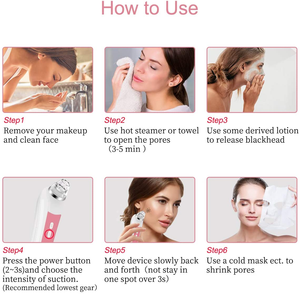 H200 ménage équipement de beauté aspirateur visage nettoyant points noirs élimination de l'acné machine dispositif vide visuel élimination des points noirs - Product Image 6