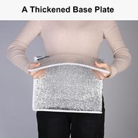 Sac isotherme avec fond rigide pour les trajets en covoiturage, sac isotherme pour les courses, les aliments, les boissons, adapté à la plage, aux pique-niques et à l'extérieur