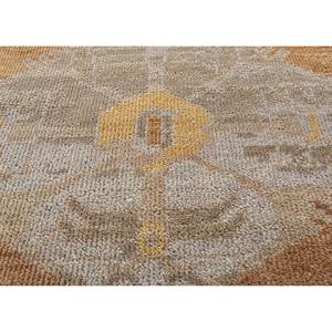 Tapis classique en laine noué à la main Thyme Gold AKWL-1876, motif médaillon rectangulaire, pour salon, chambre à coucher, tapis classique - Product Image 3