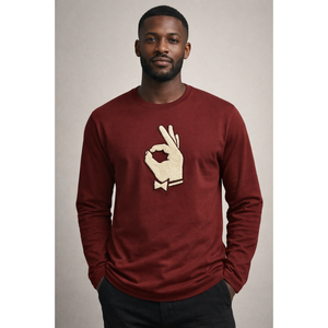 Kappa Alpha Psi YO Hand Sign 1911 Crimson Long Sleeve <b>T</b> <b>Shirt</b> Premium Cotton Greek Fraternity Casual Wear Tee - Product Image 1