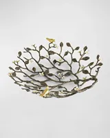 Plat de service Art Déco moderne en métal artisanal personnalisé, pour fruits et noix de Noël, multifonctionnel, avec logo personnalisé pour la maison