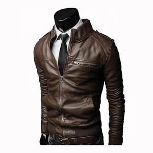 Producto más vendido, las mejores chaquetas de cuero ajustadas para hombre de invierno, chaqueta de cuero promocional de diseño personalizado - Product Image 4