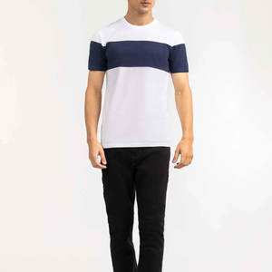 Hombres puro algodón hombres camisetas Slim Fit manga corta último estilo hombres camisetas para venta en línea - Product Image 4