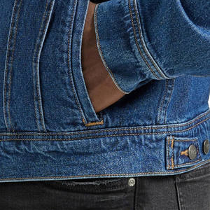 Veste en jean décontractée pour homme, col montant, séchage rapide, respirante, haute qualité, personnalisable, prix de gros, pour l'hiver, en vente - Product Image 6