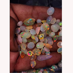 258 Uds ópalo etíope Natural en cabujón ovalado blanco de alta calidad 7x5 8x6 9x7mm 230 Cts lote piedras preciosas sueltas US $158" - Product Image 1